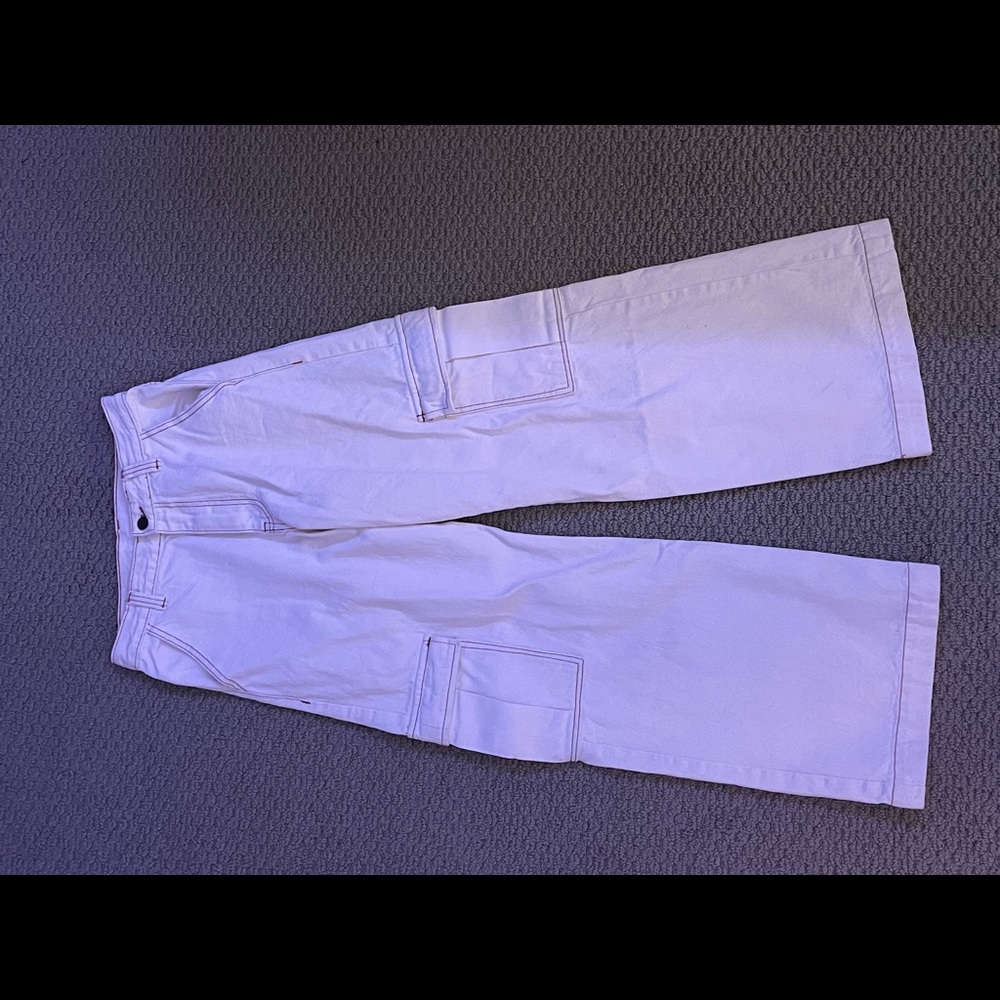 Brandy Melville white taytum cargo